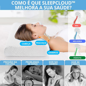 TRAVESSEIRO ORTOPÉDICO VISCOELÁSTICO 44x30x10 - SLEEPCLOUD™