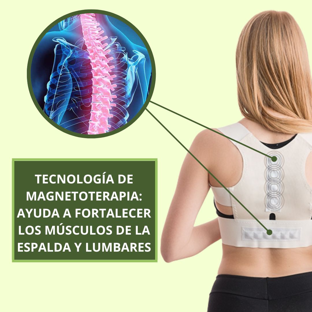 CORRECTOR DE ESPALDA 2 EN 1 CON TECNOLOGÍA DE MAGNETOTERAPIA - BACKPOSTURE™