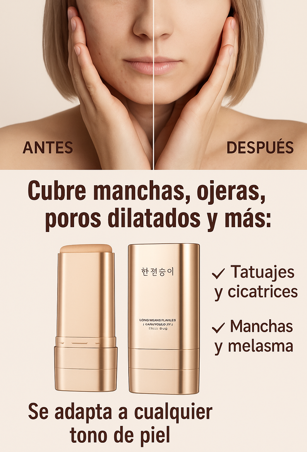 Base Coreana 2 en 1 - K-SKIN