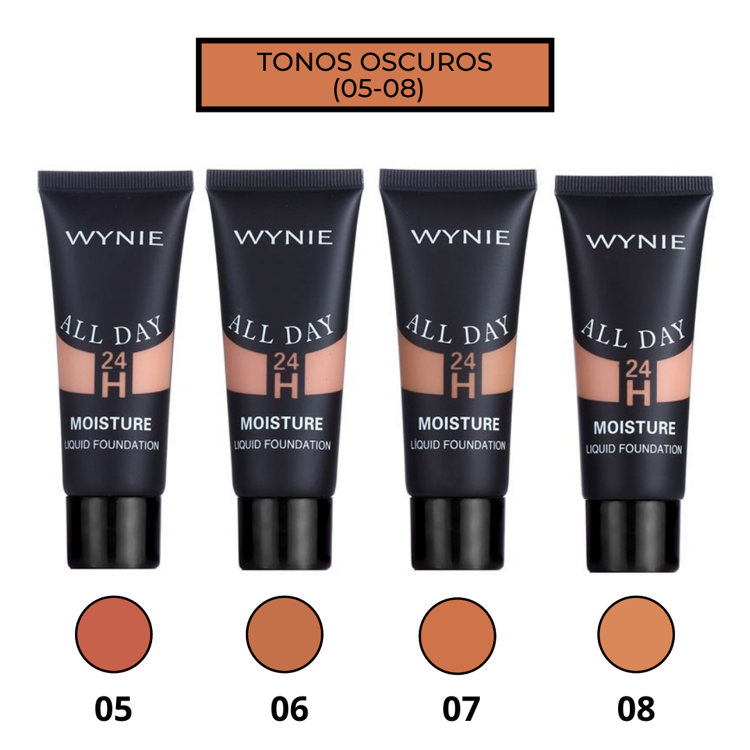 Conjunto de 4 Bases de Maquillaje ALLDAY™ - Matte 24H - 4x40ml