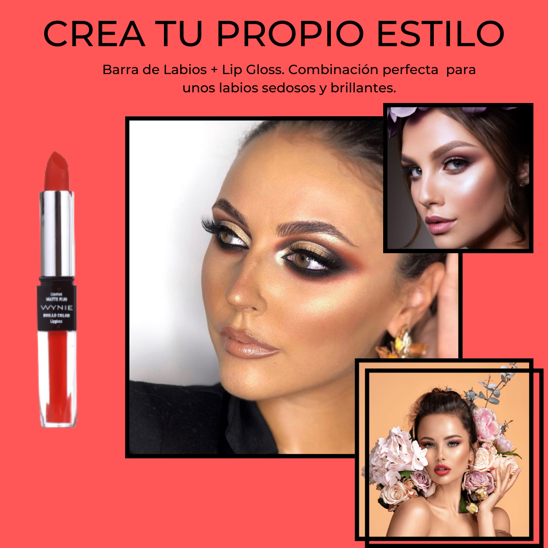 Conjunto de 6 Pintalabios DUO - Barra de Labios + Lip Gloss GlossyLips™
