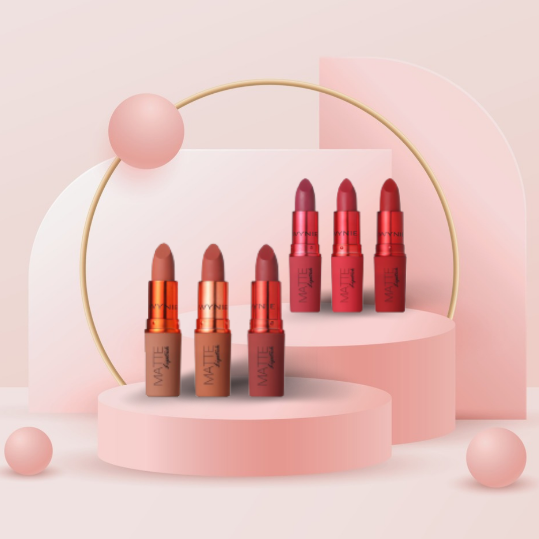 Conjunto de 6 Pintalabios con Acabado Mate 24horas - LIPSTICK24™