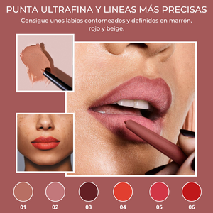 CHICCOLOR™ - Juego de 6 lápices de labios retráctiles