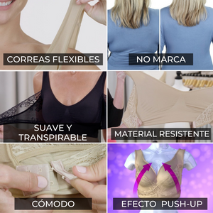 PACK DE 3 SUJETADORES PUSH-UP SIN AROS NI ENCAJE - COMFORTISSE PUSH UP BRA™