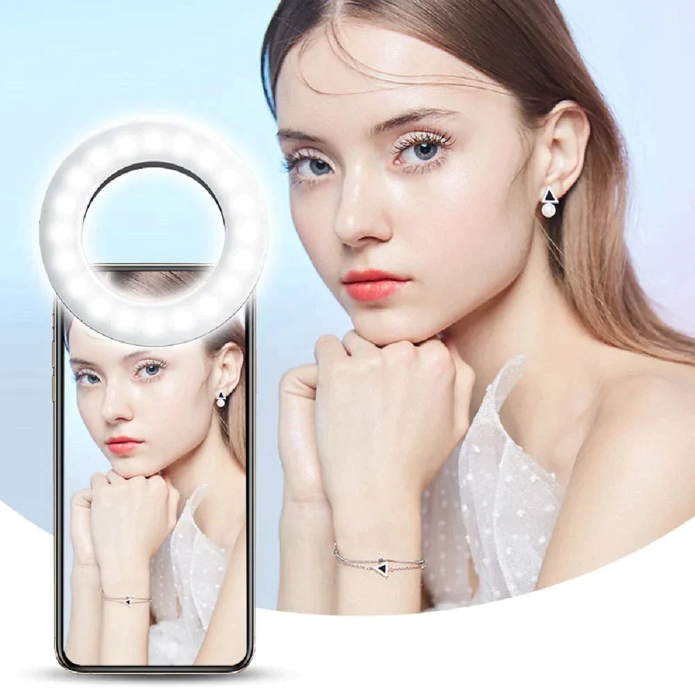 MINI ANILLO LUMINOSO PARA SELFIES - SELFIE LIGHT™