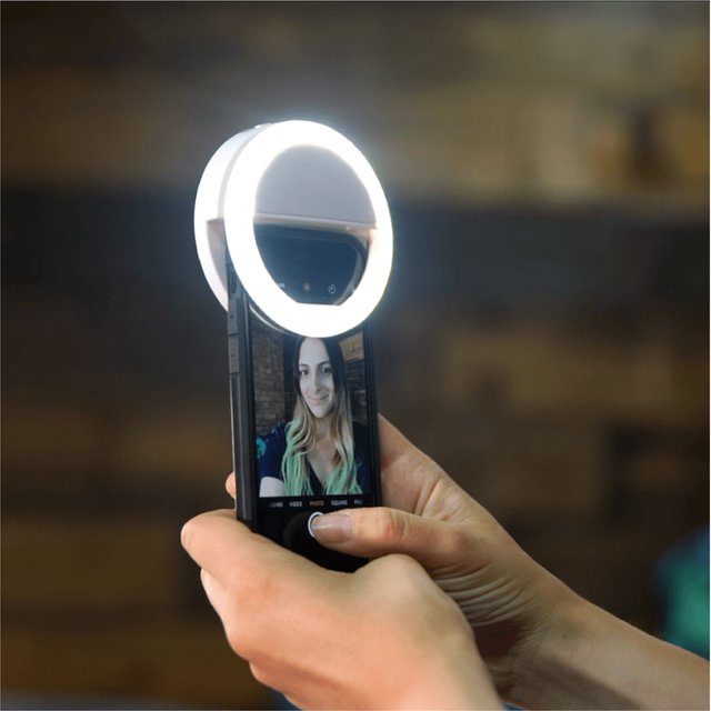 MINI ANILLO LUMINOSO PARA SELFIES - SELFIE LIGHT™