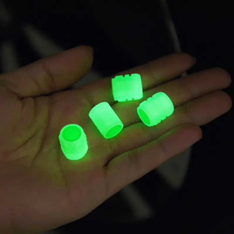 VÁLVULA DE NEUMÁTICO VERDE CON EFECTO FLUORESCENTE - GLOWCAP™