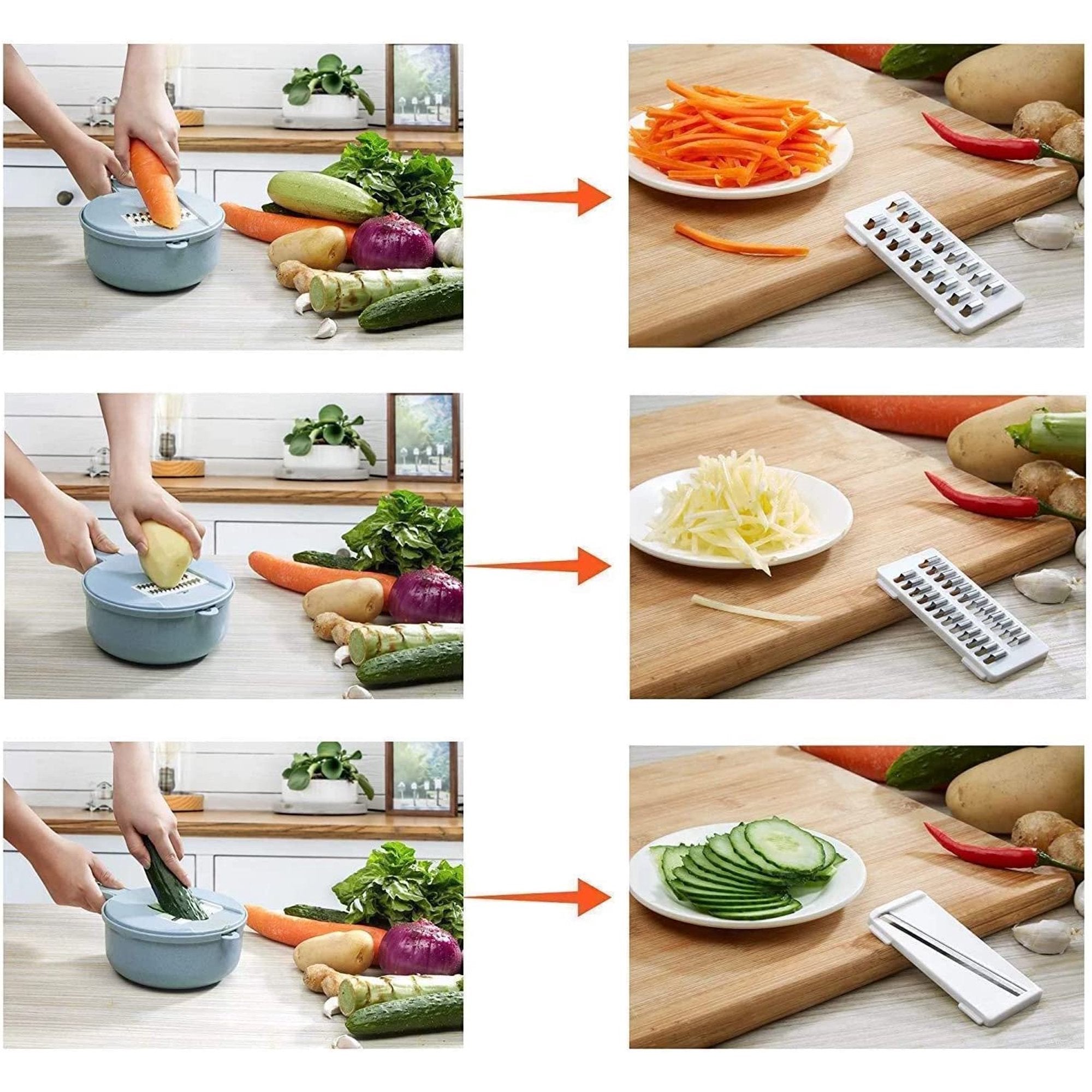 CORTADOR Y RALLADOR DE VERDURAS 5 EN 1 - SLICING™